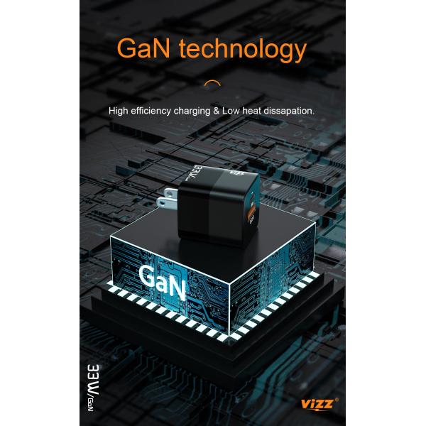 PD37 США плюс быстрый поручая заряжатель стены заряжателя телефона 33W GaN с двойным портом