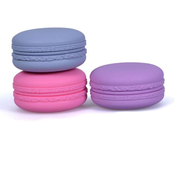 Силикона цвета диаметра 5.3cm случай круглого Pantone косметический