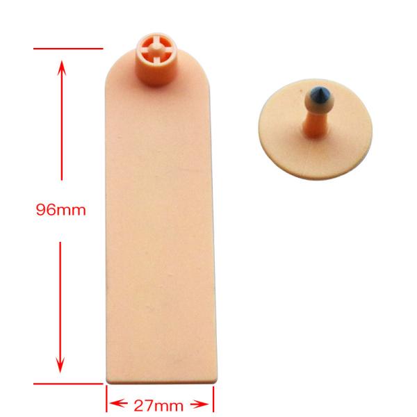 RFID sheep cattle ear tag,RFID ear tag,UHF ear tag,96*27mm,barcode ear tag,plastic TPU,with laser printing number