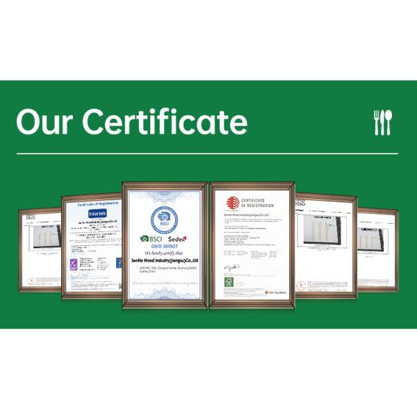 180 mm tamaño horquillas de madera compostable para fiestas y restaurantes