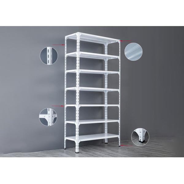 Multilayer 150kg Slotted Angle Shelving Stainless Steel Assembly