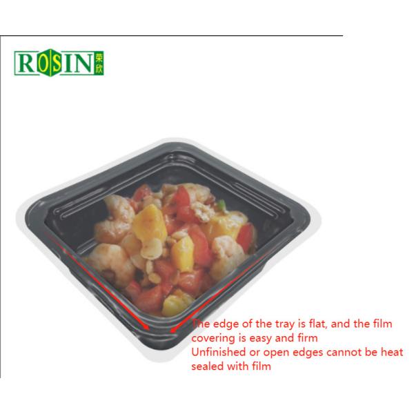 Customized Disposable Plastic Meat Packaging Trays Fresh Lock Black