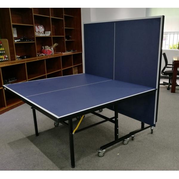 Family 2 Folded Movable Indoor Ping Pong Table MDF With Painted Table Top