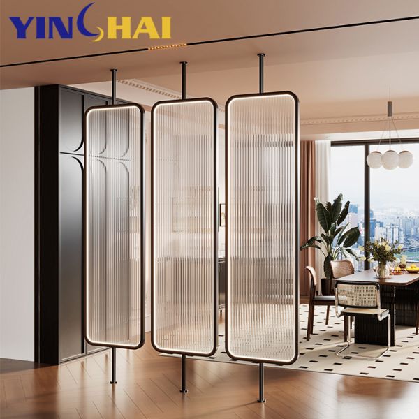 Customized Stainless Steel Screen Partition Rotatable Metal Room Divider Panels For Living Room