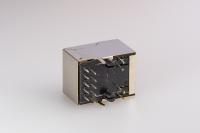 Single Port 10P10C Magnetic RJ45 Ethernet Jack , RJ45 Connector Jack Female Stacked With Shield