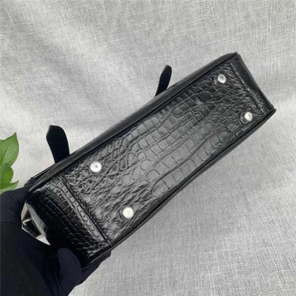 Authentic Crocodile Belly Skin Men's Satchels Purse Messenger Bag Genuine Alligator Leather Male Single Shoulder Bag