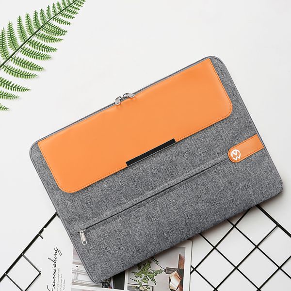 Computer Sleeve 15.6 Inch Custom Business Laptop Bags Leather Ladies Laptop Handbag Cover