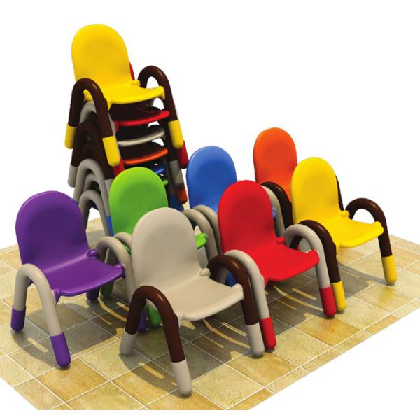 Early Childhood Classroom Furniture Kids Chair Plastic Pipe Frame PP Plastic Material
