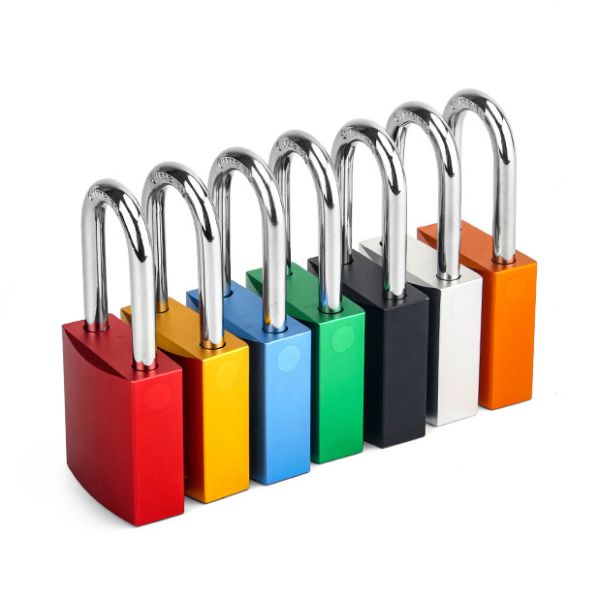 40mm Heavy Duty Industrial Safety Lockout Padlocks Outdoor Square Type Aluminum Eco-Friendly Durable High Safety Keyed Alike