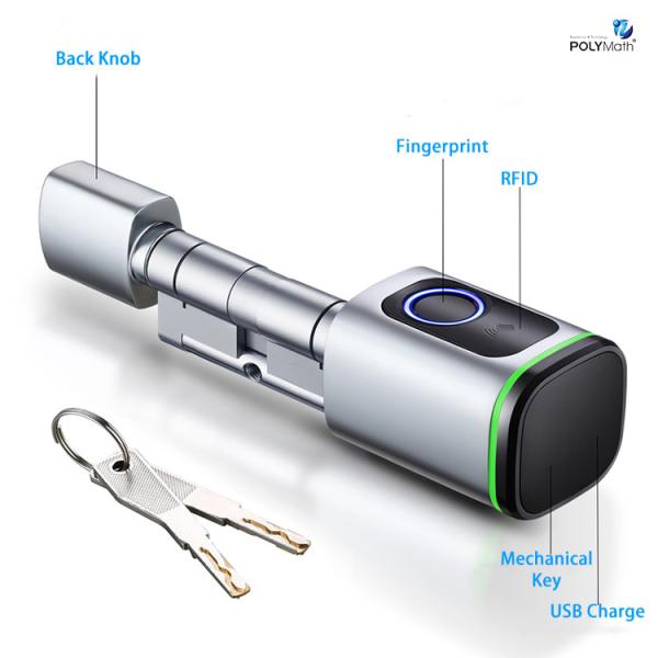 Smart Door Lock IC Card Tuya BLE Cylinder for Fashionable Style 35-45mm Door Thickness
