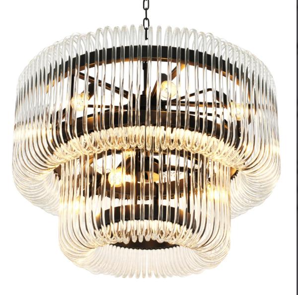 Villa Hall LED Art déco moderne Lustre de cristal de conception ronde Pour le salon de l'hôtel