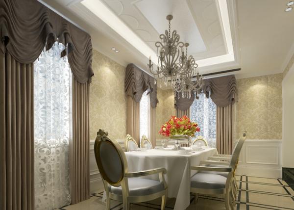 Tear - Resistant Embossed Flocking Country Floral Wallpaper 0.53*10M