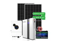 Système de panneau solaire Kit complet 30kw 20kw Split Phase 12kw 10kw 8kw Système hybride d'énergie solaire Prix avec batterie