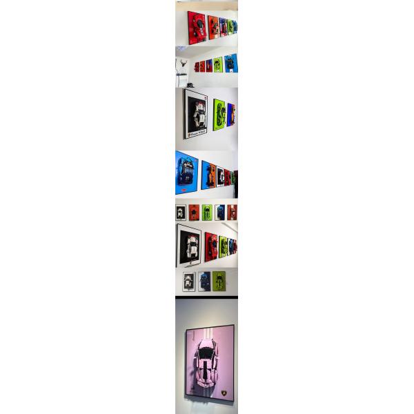 Polycarbonate Modern Art Deco Decorative Glass Photo Frame for Car Display and Wall/Table Showcase
