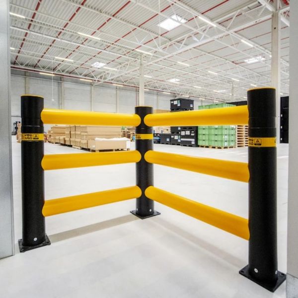 Warehouse Protective Flexible Barricades Polymer Guardrail