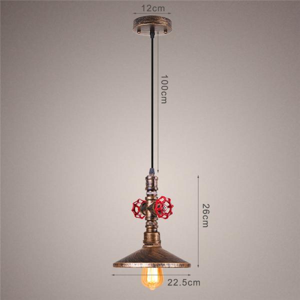 Loft Steampunk Pendant Lights Metal Water Pipe Lamp for Cafe Bar vintage pendant light(WH-VP-76)