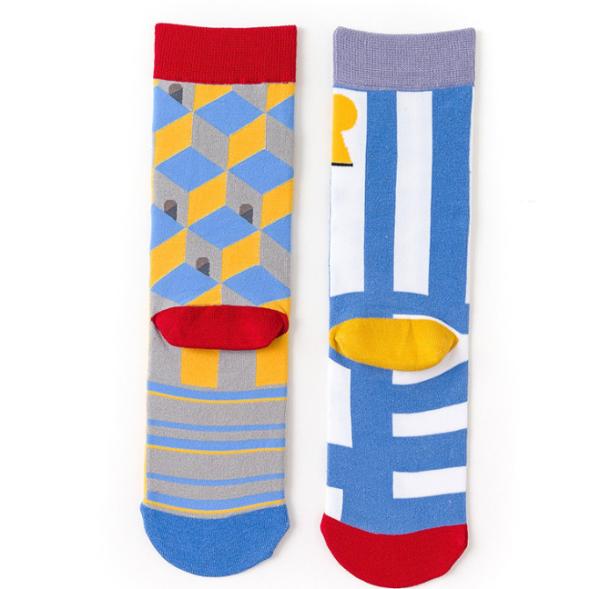 Fashion Women Cotton Socks Novelty Jacquard Logo Casual Teen Tube Happy Dress Socks