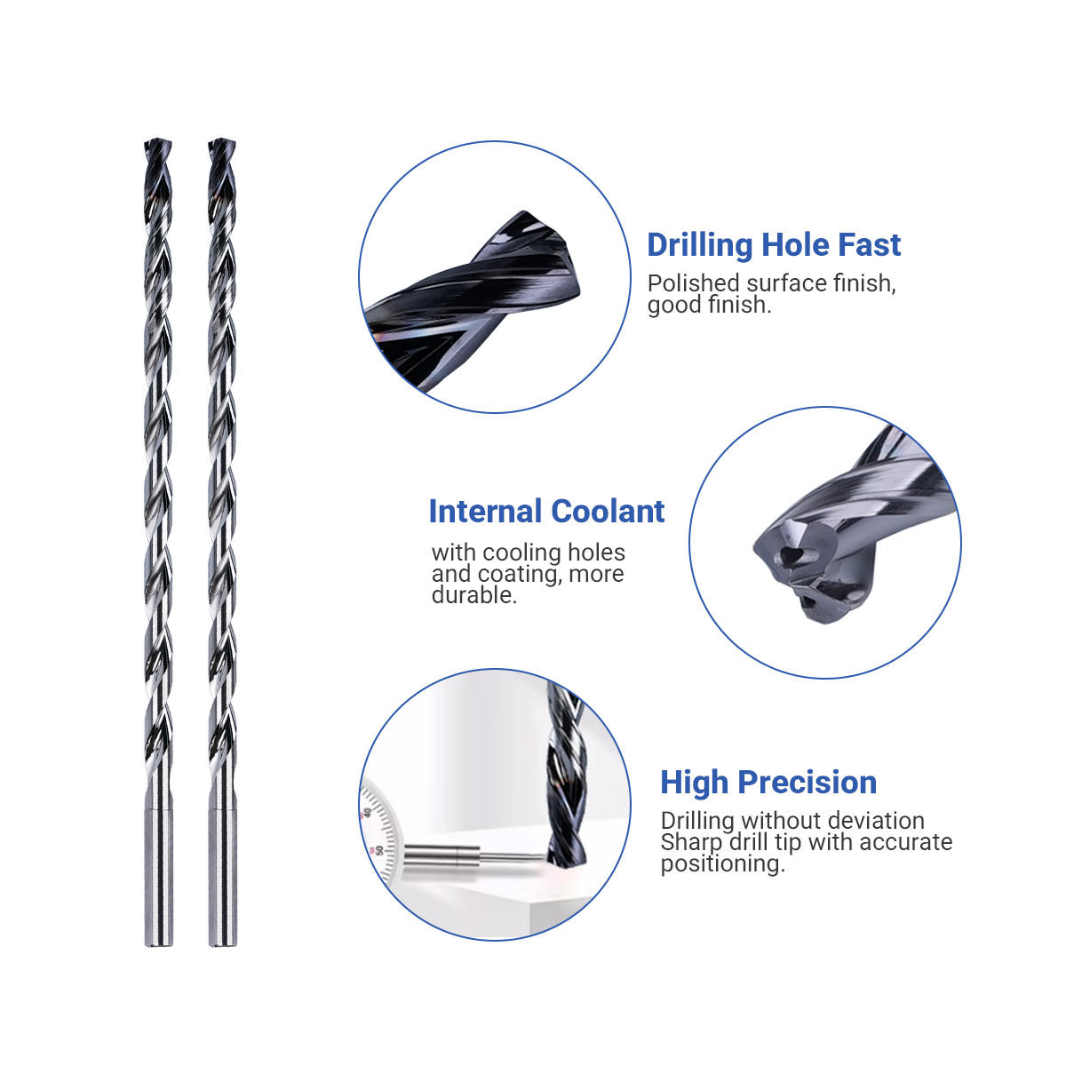 Foam Ball Nose Cutter — CNC EPS/EPE Foam Milling Router Bit with Internal Coolant Holes, Ball End Spiral Flute for 3D Foam Carving, Packaging & Mold Making