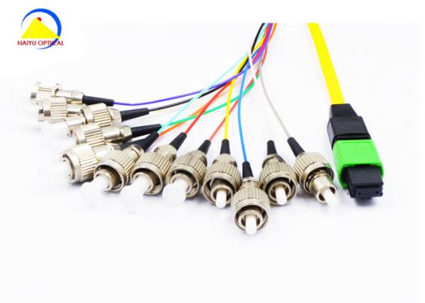 12F MPO Fiber Optic Ribbon Cable Female 12FC For FTTH FTTB