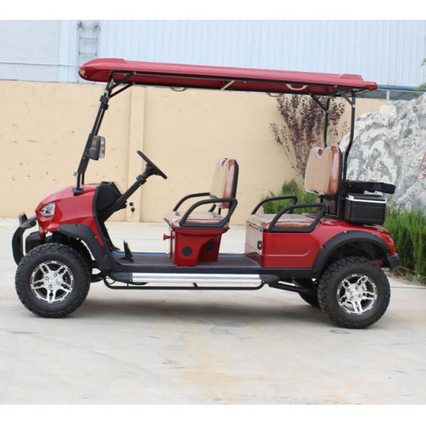 Red 4-Seater Electric Golf Cart with Optional Off-Road Tires Customizable LOGO CE Certification and Two- 1100kg Rated Load
