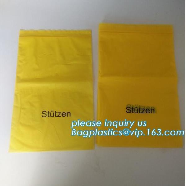 Grip Self Press Seal Zip Lock Plastic Bags with Red Side, Self Resealable Mini Grip Poly Plastic Clear Bags All Sizes