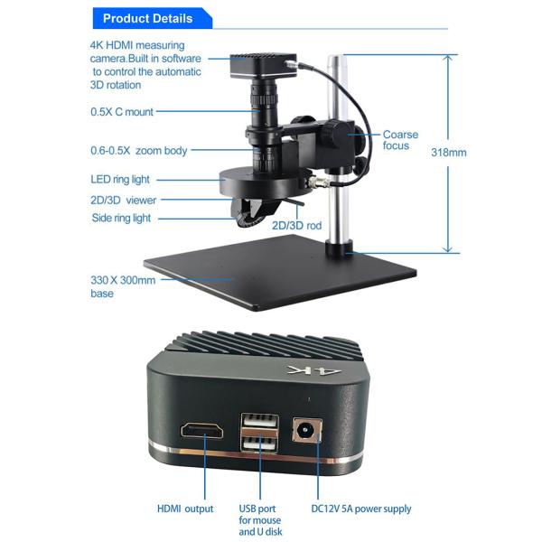 Автомобиль микроскопа 2D/3d A21.1611 OPTO EDU видео- вращает для того чтобы просигналить двойной свет