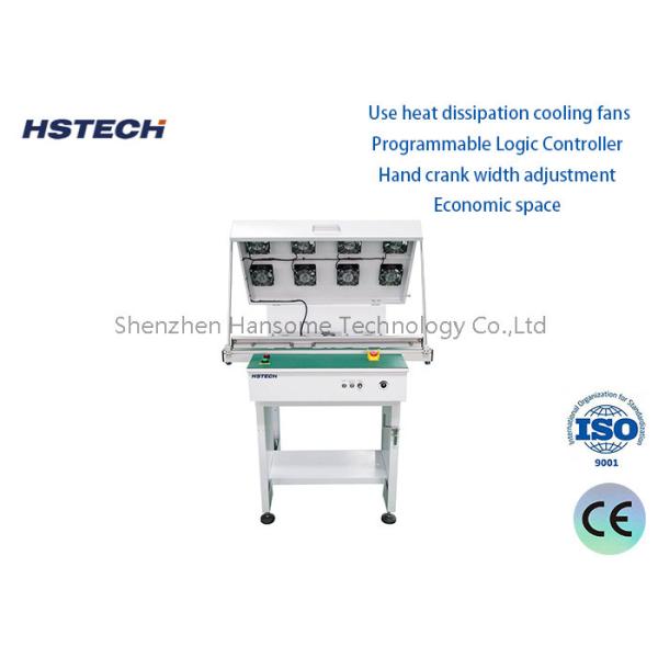 Smooth Running Anti Static Flat Belt SMT PCB Cooling Conveyor With Cooling Fans And Towerlight