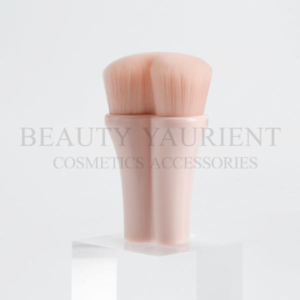 Love Heart Plastic Handle Small Kabuki Makeup Brush Without Ferrule 43g