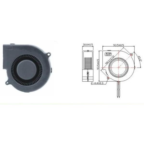 4000rpm Speed Electronics Cooling Fans , 12V/24V DC Blower Fan High Temperature