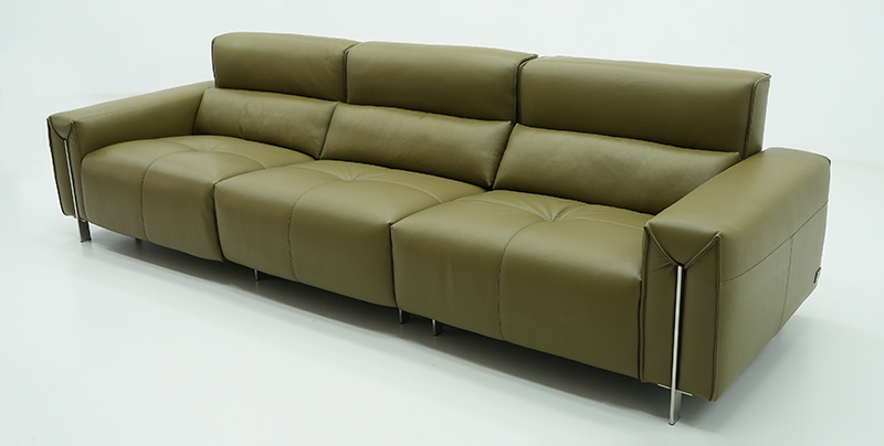 Modern Recliner Sofa with Power Footrest and Slim Metal Legs – Zero Wall