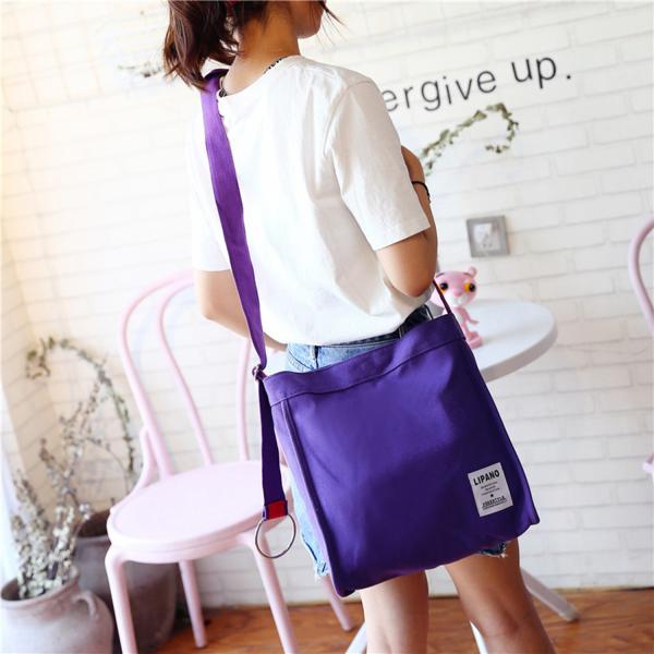 New canvas small ring shoulder Messenger bag simple portable leisure Joker bag women