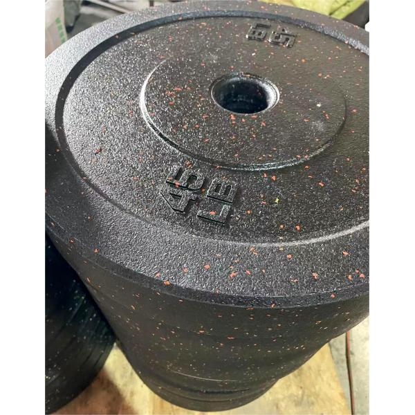 Color Dot Rubber Barbell Plate Home Gym Equipment Bumper Weight Plate