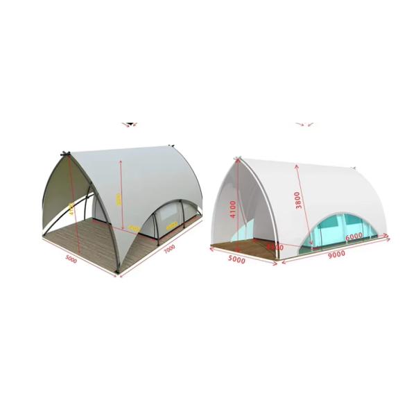 Наружная парусная гостиничная палатка огнеупорная твердая структура роскошная гостиничная палатка