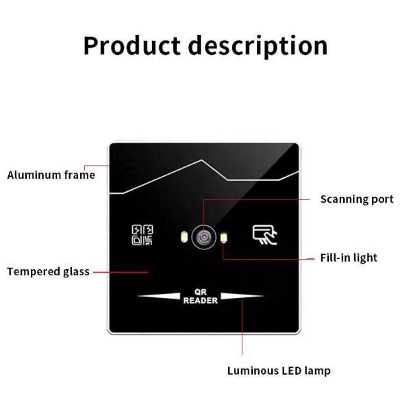 TCP IP RJ45 Red Escaner de código QR HTTP MQTT Modbus RFID Sistema de código QR NFC 13.56Mhz IC Lector de código QR Control de acceso
