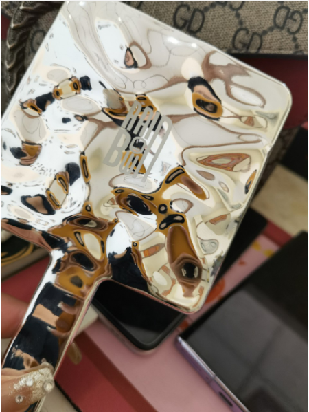 Everyday Customized Handle Hand Mirror Logo Custom Small Glitter Silver Makeup Mirrors