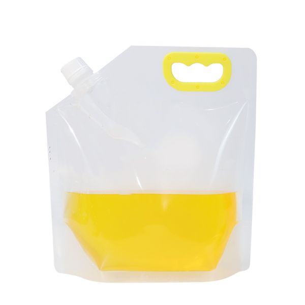 1L Transparent Self-Supporting Packaging Bag with Spout Inventory Leak-Proof Fruit Juice Beverage Beer Food Grade Material