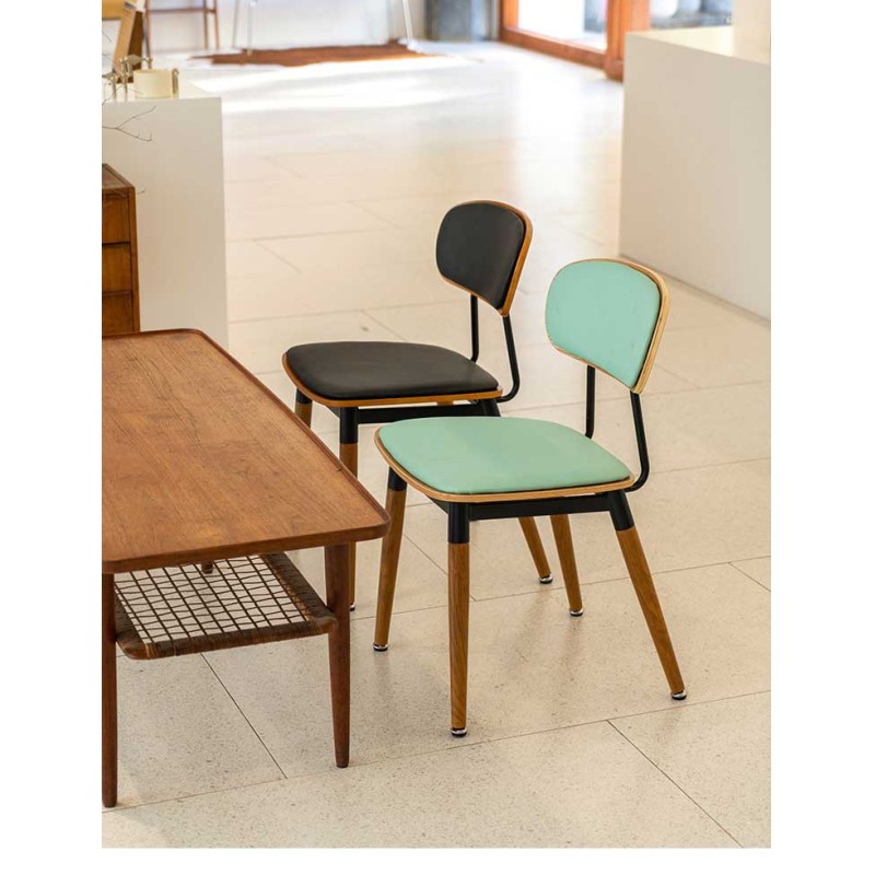 Wholesale Strong Modern Retro Industrial Iron Chairs Nordic Solid Wood Coffee Store Restaurant Chair