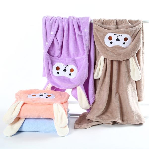 Идеальное детское душевое полотенце и шляпа набор Джакард Коралловый бархат для мягкости