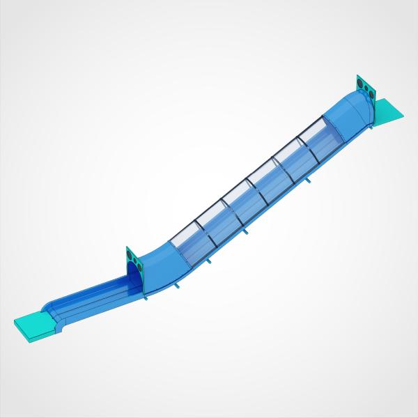 Toboggan de jeu intérieur en fibre de verre pour enfants - Couleurs vives