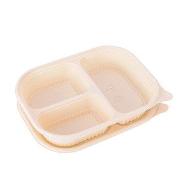 242*214*48mm 1.2L 4 Compartment Meal Tray Waterproof