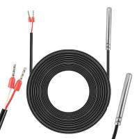 Sensor de temperatura de aço inoxidável resistente à água RTD PT1000 CLASSE B Com cabo revestido de PVC de 3 m e 5 m