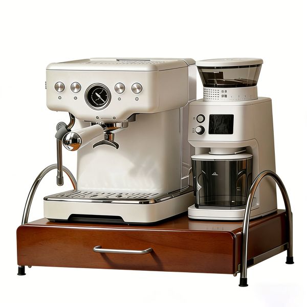 Living Room mesa 2 Tier Pull out Coffee Pod Storage Box Coffee Machine Rack with Drawer Tea Bag Organizer Kitchen Spice Shelf
