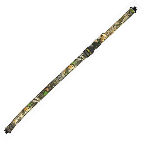 1.25 Inch Canvas Rifle Sling Durable Camo Webbing Black Leather Rifle Sling