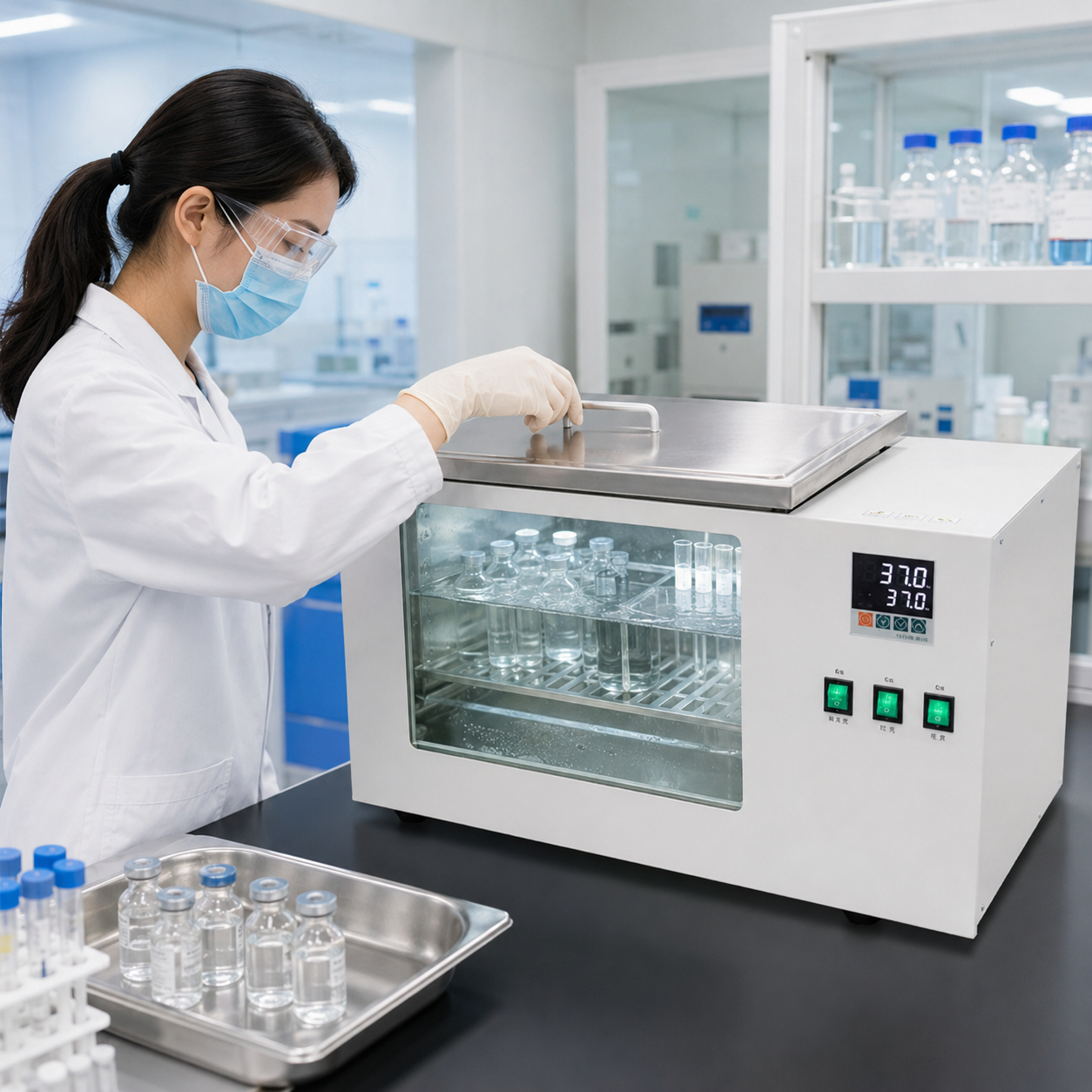 Cenlee Thermostatic Water Bath 304 Stainless Steel Digital LED RT+5-100C Large Capacity Circulating Bath for Chemical Pharma Lab