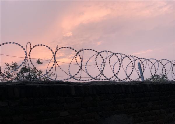 450mm CBT 65 Razor Wire Coil Diameter Concertina Military Razor Wire Galvanized