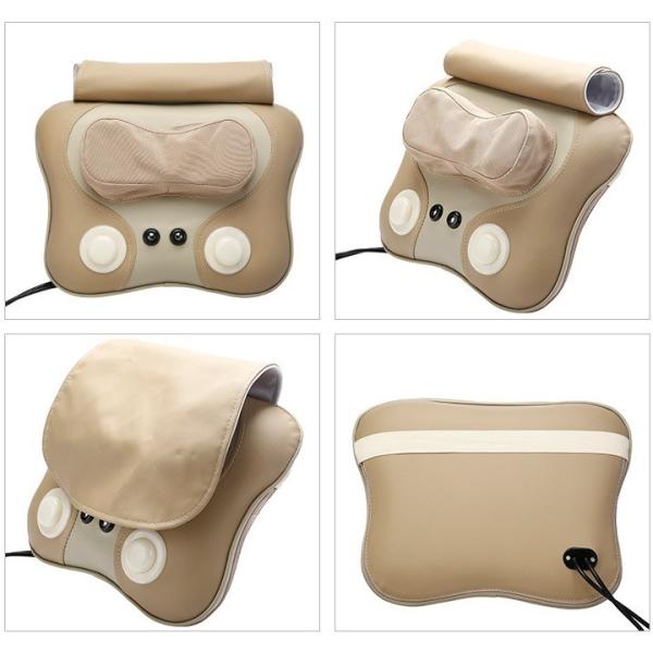 s Best White Shiatsu Infrared Heat Neck Kneading Massage Cushion with Long Battery Life