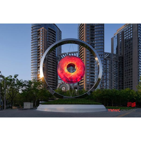 Stainless Steel Large Photoelectric Interactive Device for City Park Sculpture Square