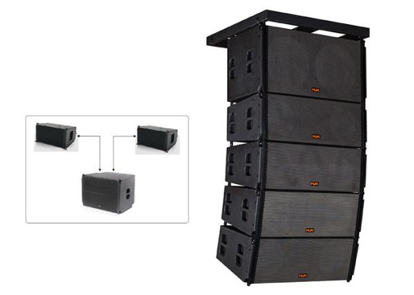 Powered Prosound DJ Equipment 500W Mini Line Array Speaker With Black Paint
