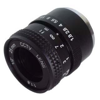 1/2 25mm F1.8 Manual Iris Fixed Focal CCTV Lens, mono-focal CS-mount lens