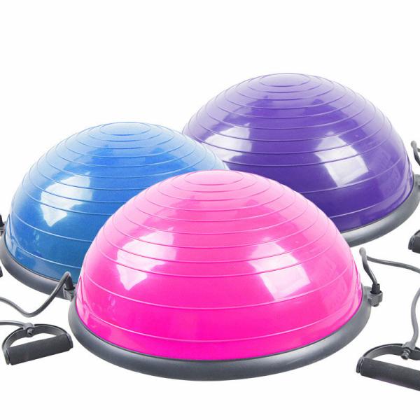 Balance Trainer Gym Half  Balance Ball Yoga Fitness Exercise With Pump Resistance Bands